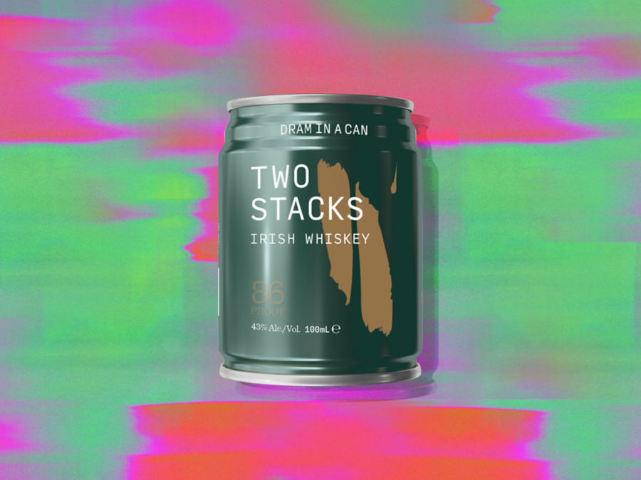 The Two Stacks Dram in a Can Irish Whiskey