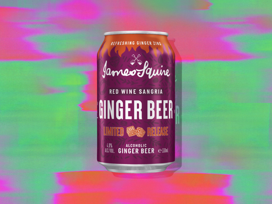 A can of the new James Squire Red Wine Sangria Ginger Beer