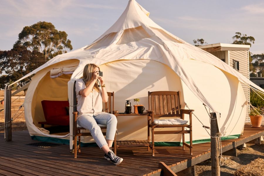 Glamping is an accommodation option in Clare Valley