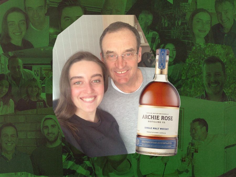A bottle of Archie Rose Single Malt Australian Whisky