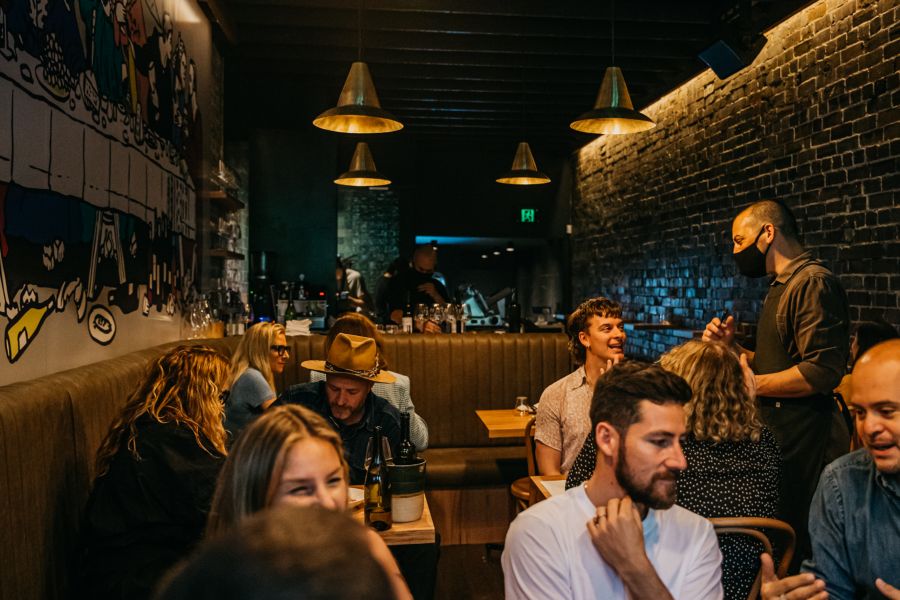 Customers at the Paski Vineria Popolare