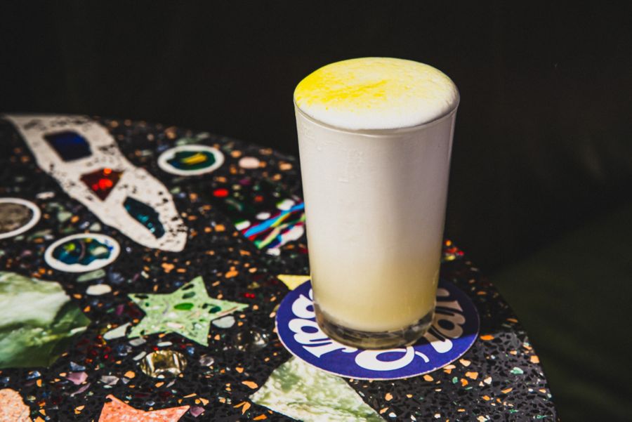 One of the cocktails served at Bar Planet