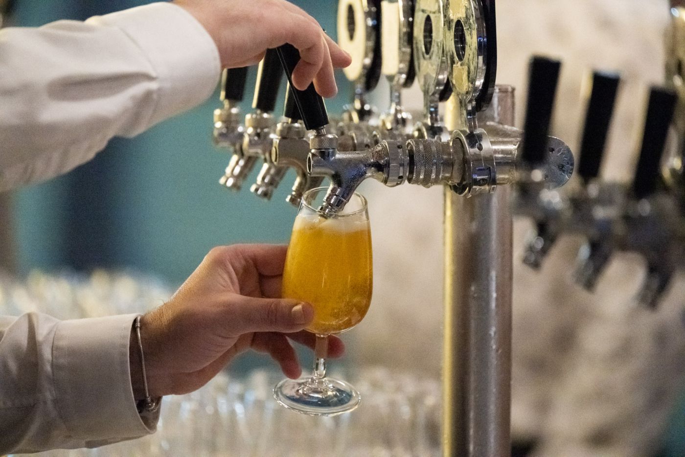 Pouring a beer 