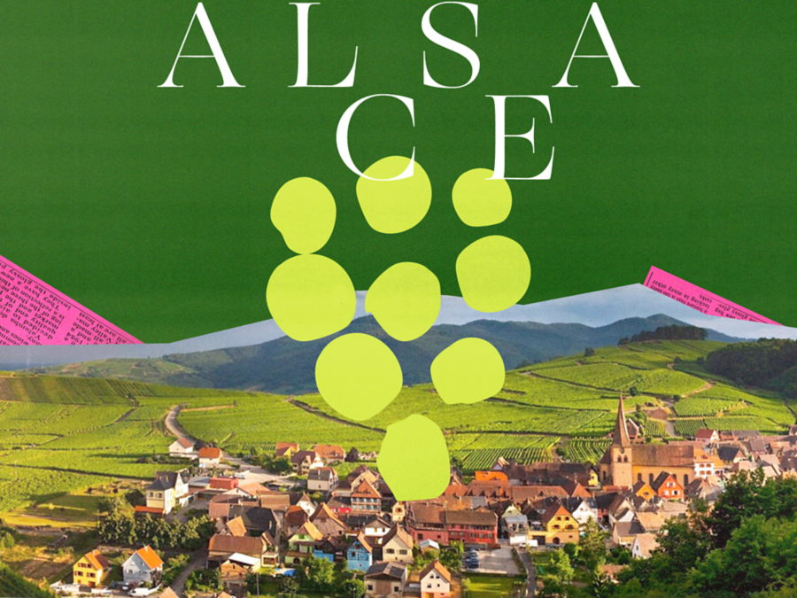 Collage illustration of Alsace