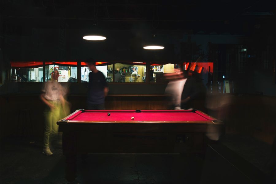 People playing pool at Melbourne's Paradise Alley