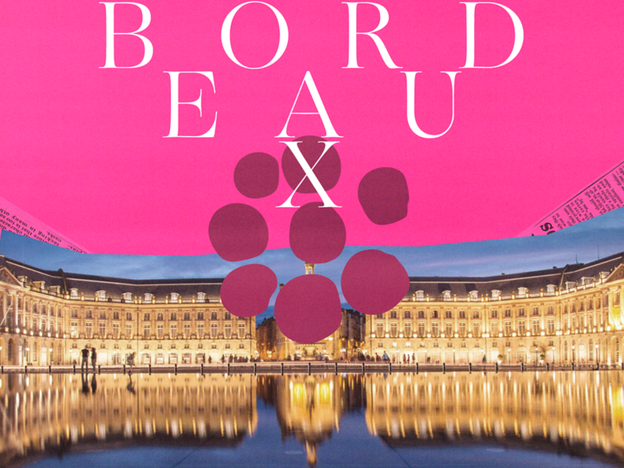 Collage illustration of Bordeaux