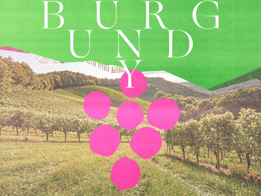 Collage illustration of Burgundy