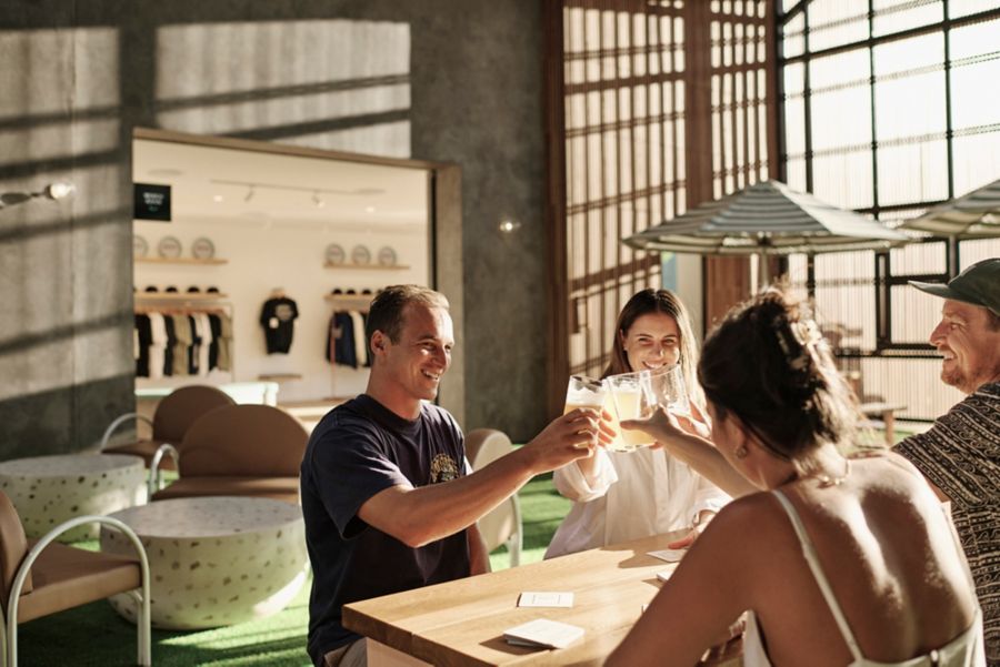 A table enjoying the beer at Balter on the Gold Coast 