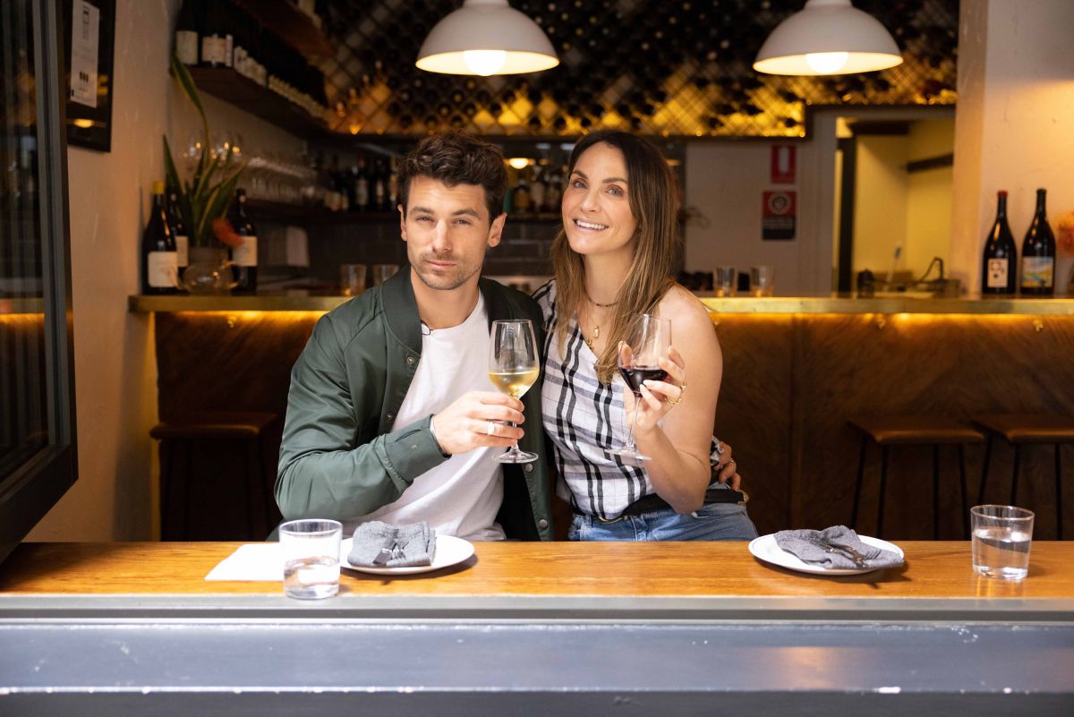 Matty J and Laura Byrne at Dear Sainte Eloise in Sydney