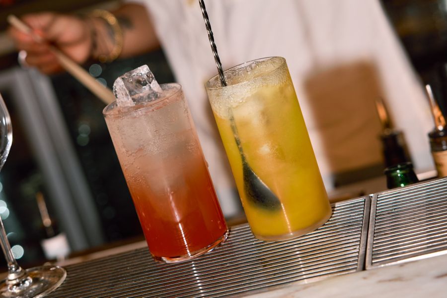 Serving cocktails at Marmont in Melbourne