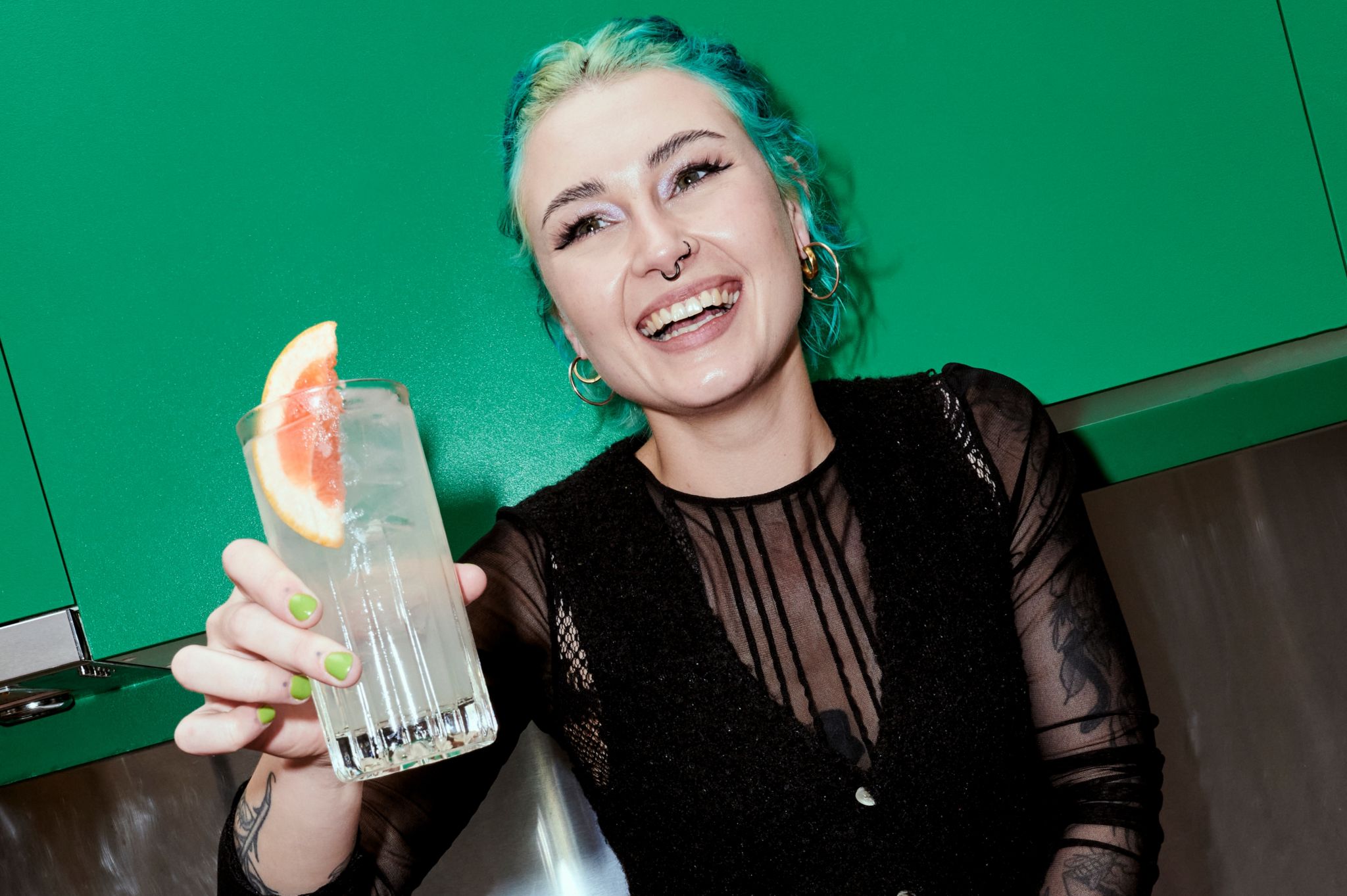 Melbourne bar expert Kayla Reid with her Bit of Brunch cocktail