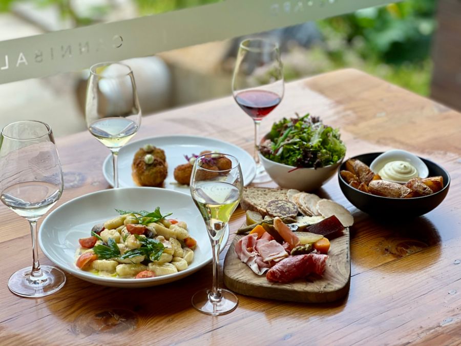 Cannibal Creek cellar door's restaurant serves a selection of dishes