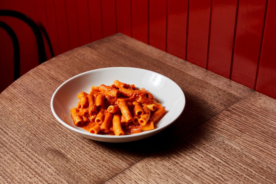 The vodka-spiked creamy tomato pasta at Capitano
