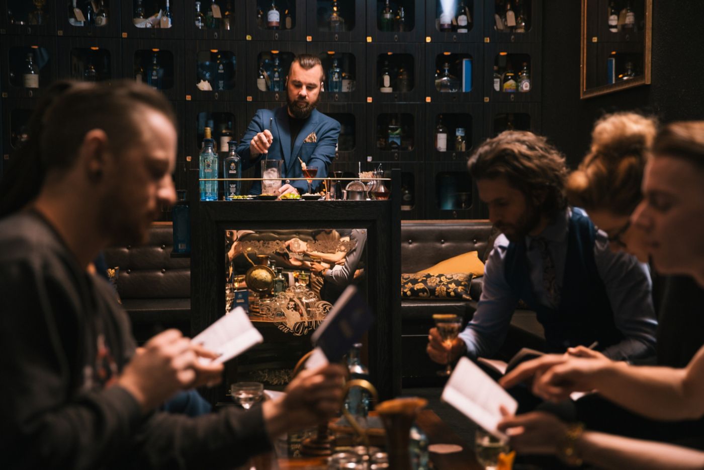 Patrons inside Eau de Vie, which is hidden down a laneway in Melbourne's CBD
