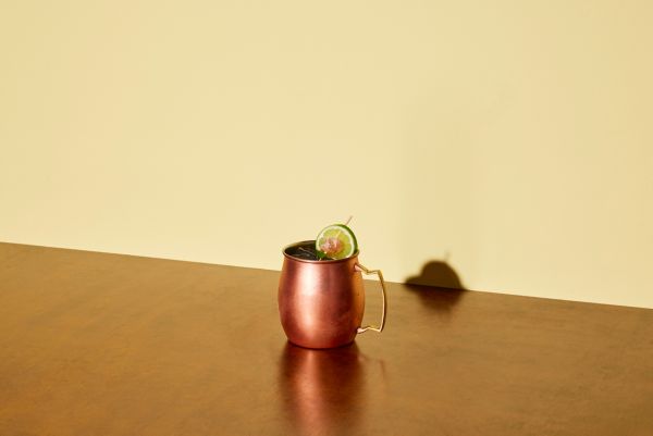 The Moscow Mule in its traditional copper cup 