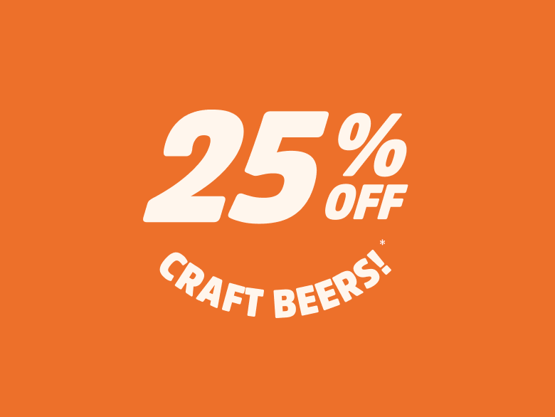 25% off Craft Beers