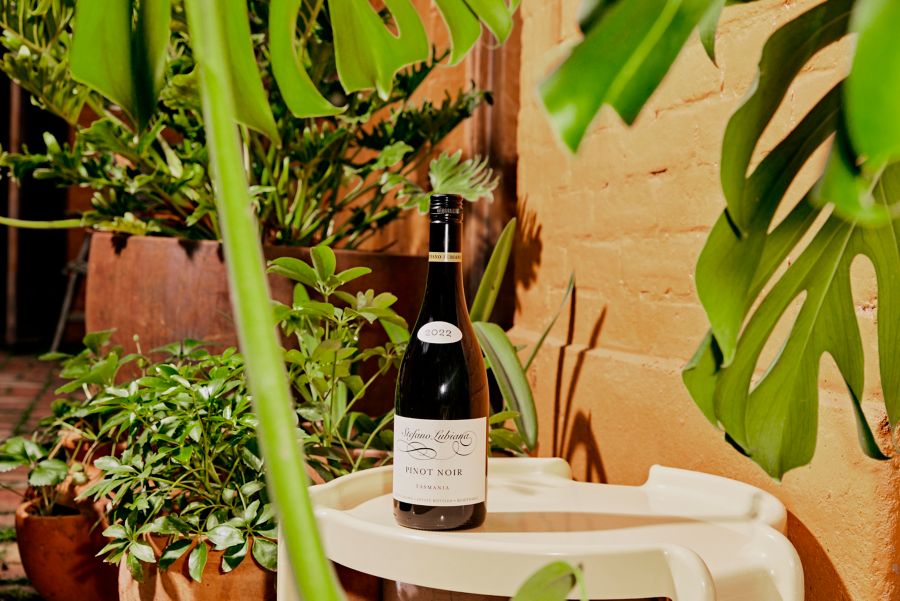 A bottle of Stefano Lubiana Pinot Noir