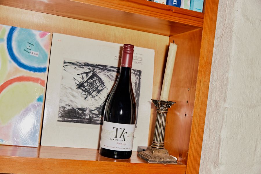 Tasty Te Kairanga Estate Pinot Noir wine bottle