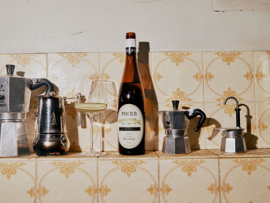 A bottle of Pikes Riesling from Clare Valley