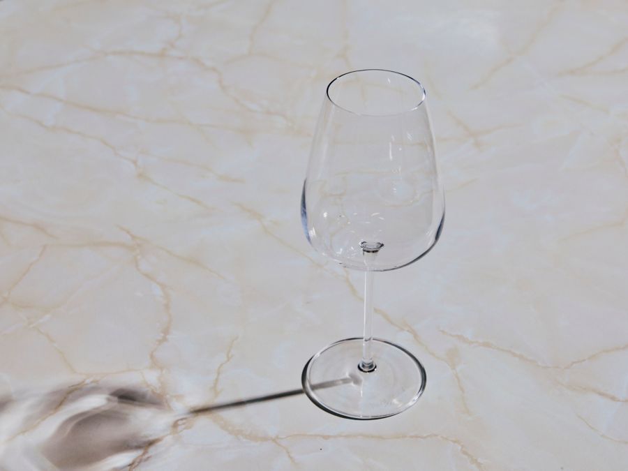 A white wine glass