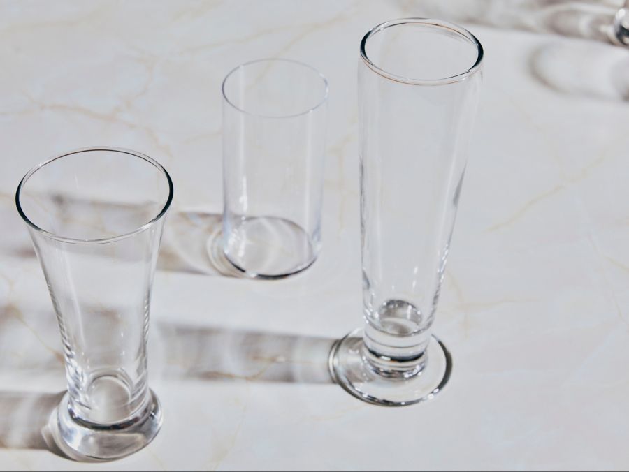 Tall beer glasses