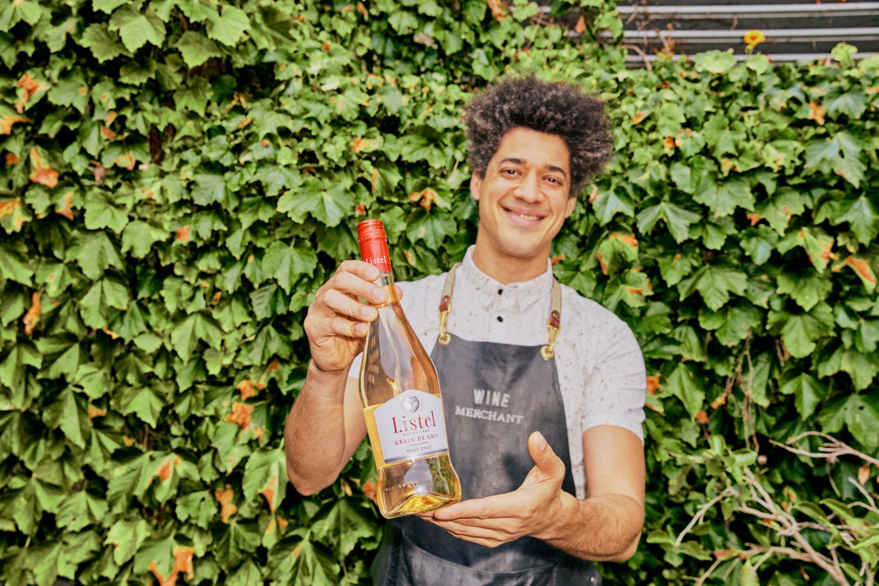 A bottle of Listel Grains de Gris Rosé from France