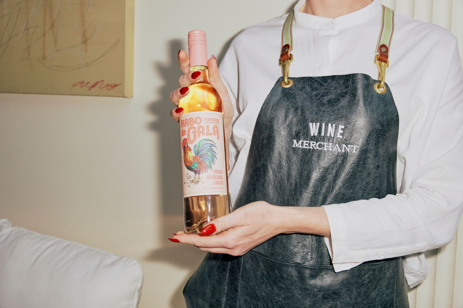 Glass and bottle of  Rabo de Gala Rosé, Portugal 