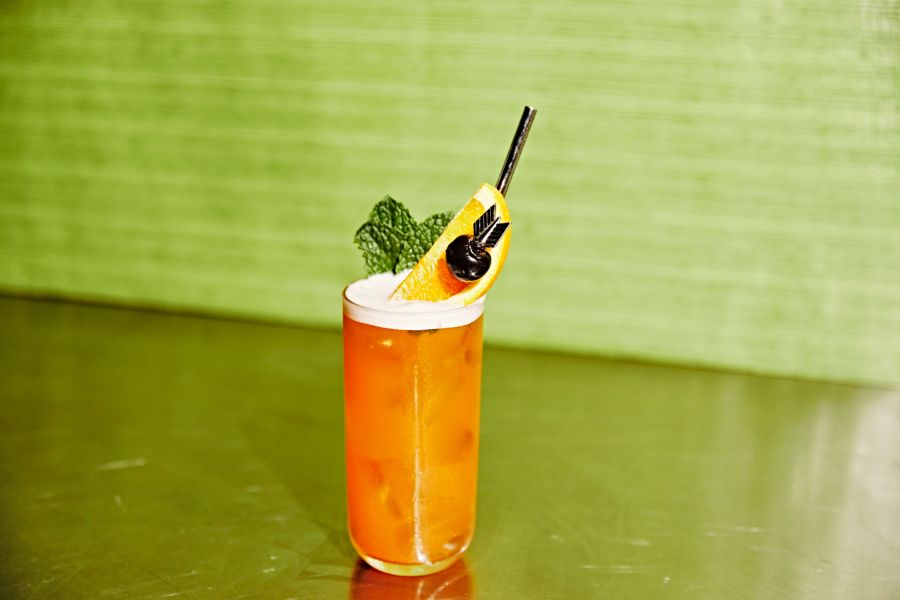 The Summer in Seoul cocktail using Koreran gochujang