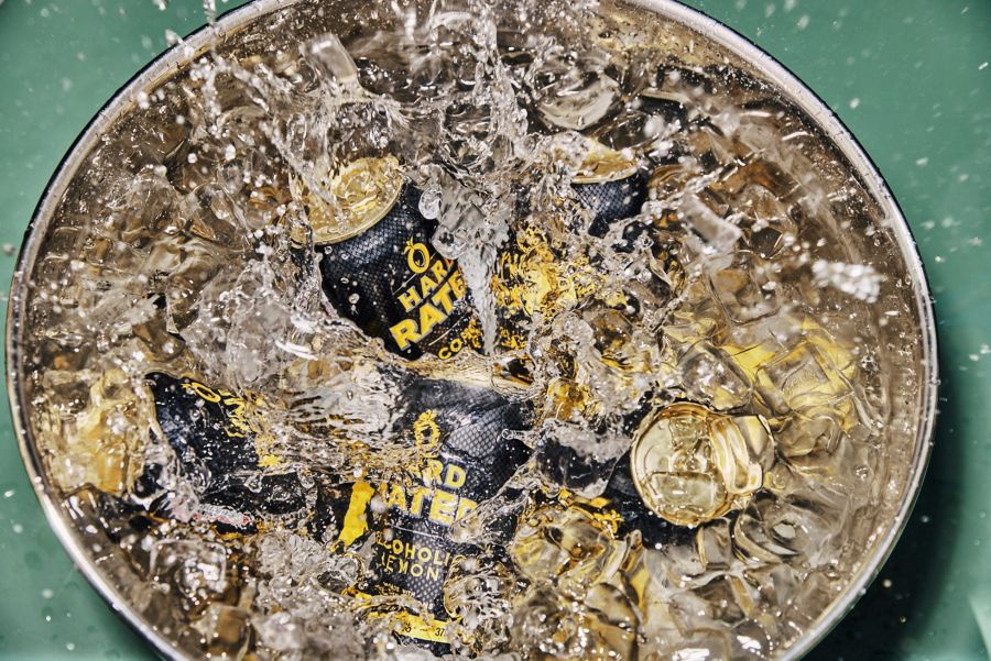 Hard Rated cans in ice bucket
