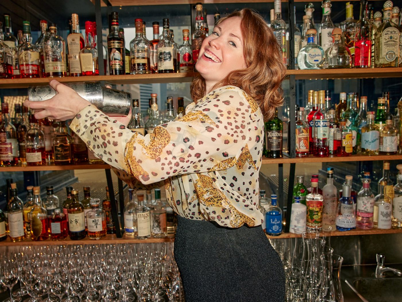 Melbourne bar expert Cara Devine with her Gin Sour with Celery Bitters