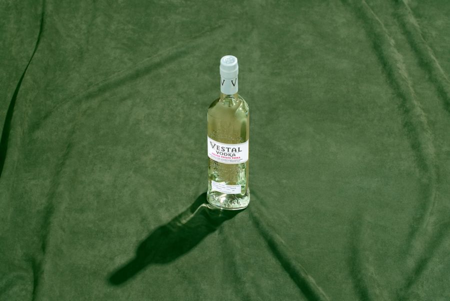 A bottle of Vestal Vodka