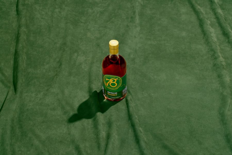 A bottle of 78 Degrees Australian Whiskey