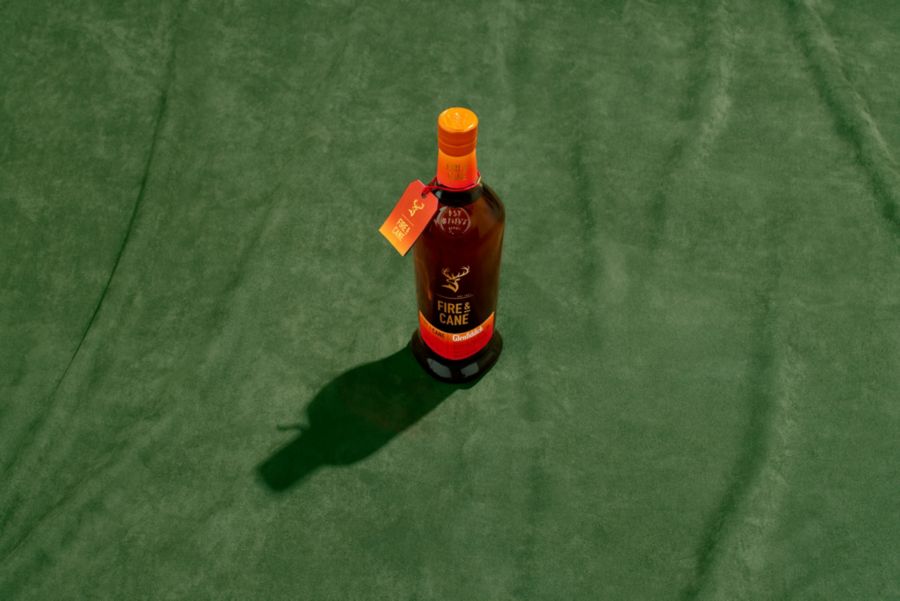 A bottle of Glenfiddich Fire & Cane Single Malt Scotch Whisky