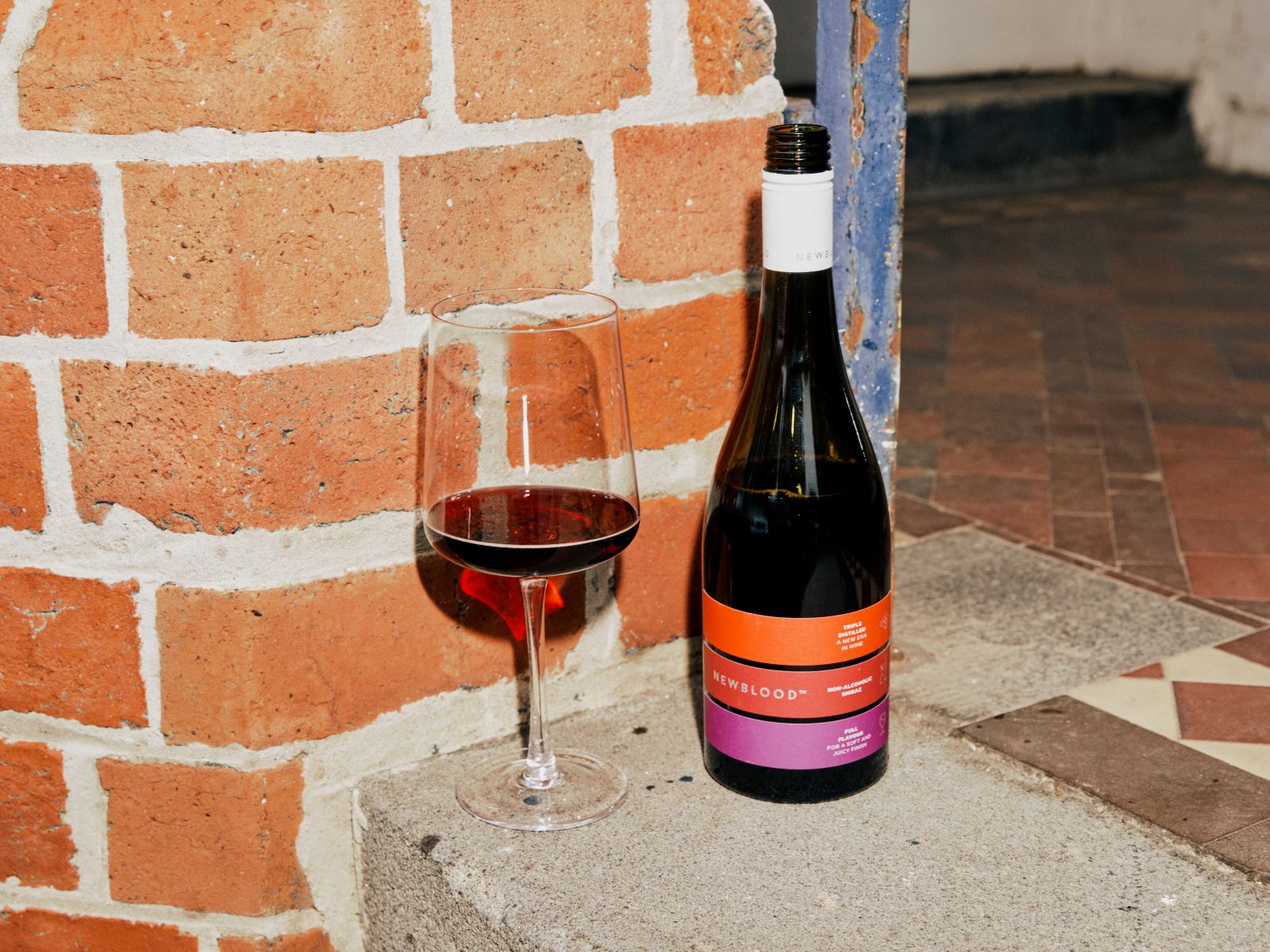 The non-alcoholic Newblood Shiraz