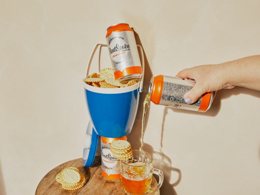 Chicken Crimpy biscuits paired with Bentspoke Crankshaft IPA