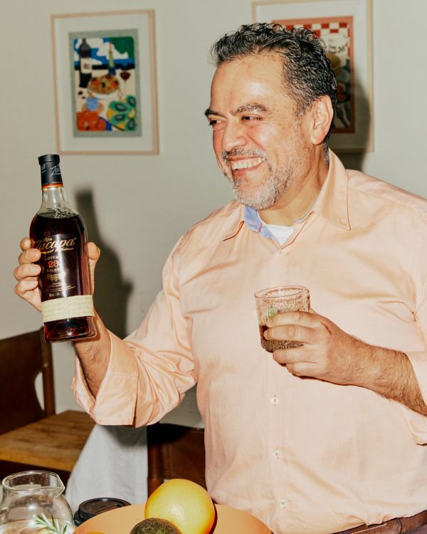 Pedro enjoying zacapa rum