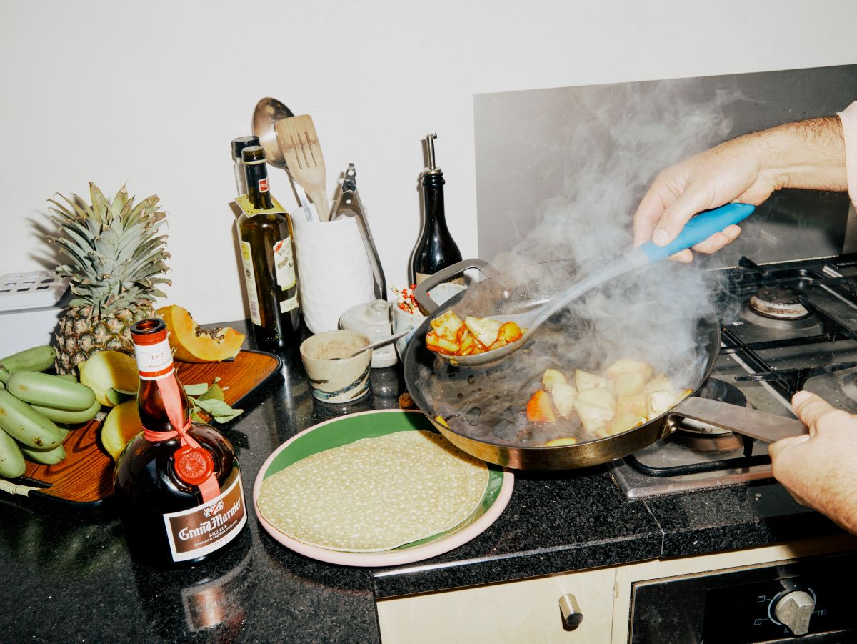 Flambe fruit with Grand Marnier Cognac