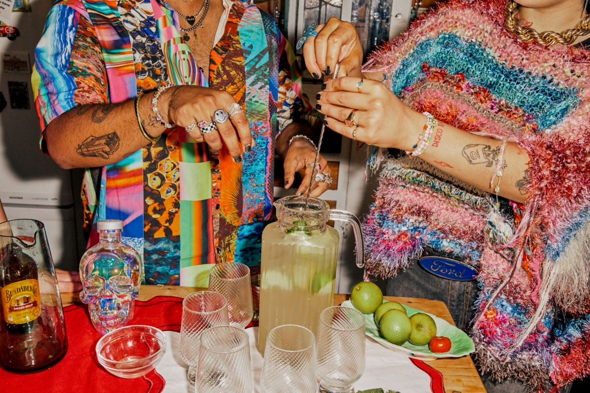 Mixing up a cocktail for friends