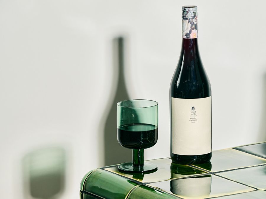 Tread Softly Merlot on a Table