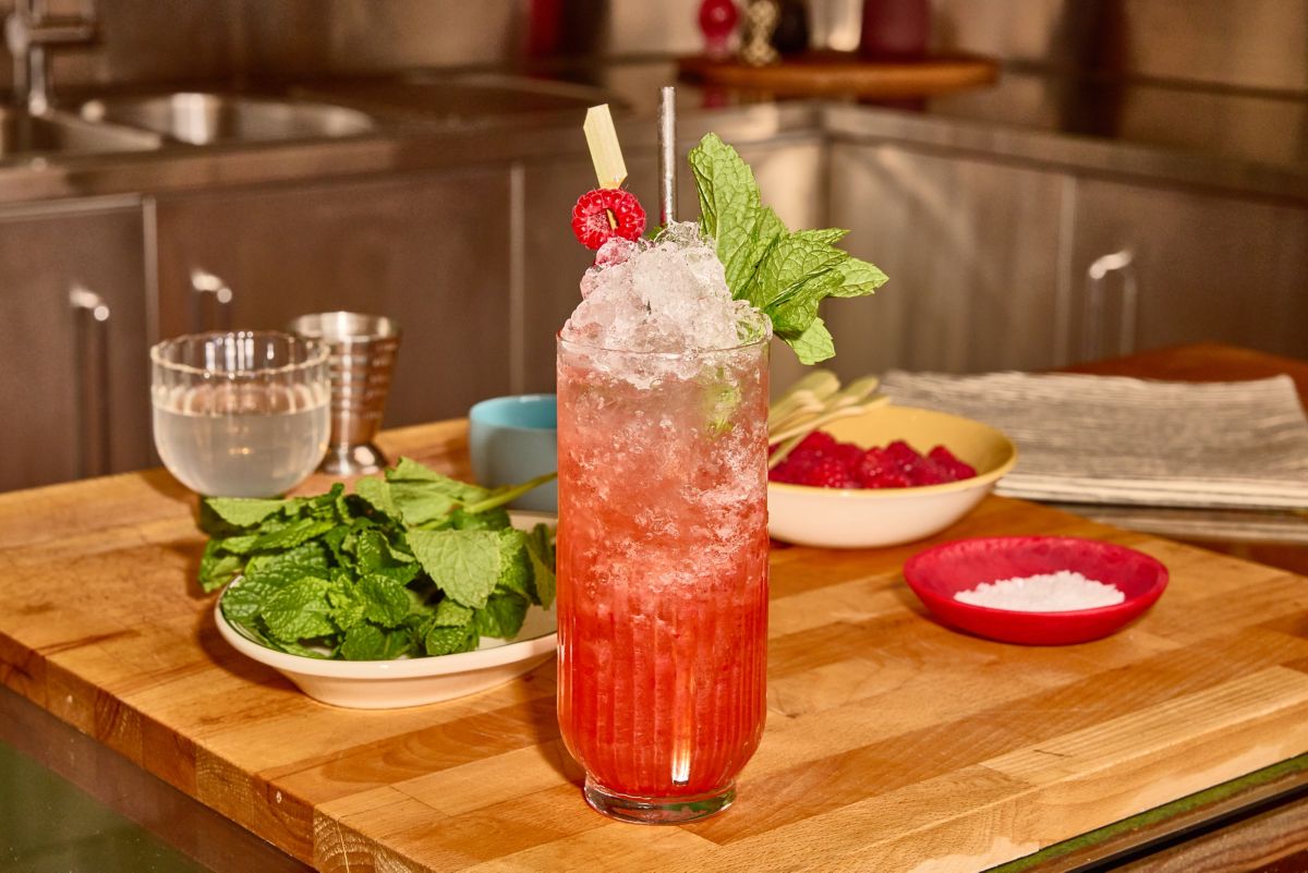 The Young Liars cocktail in a tall glass