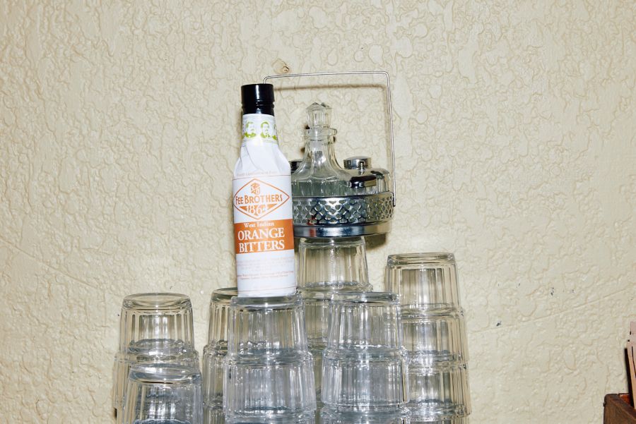 Fee Brothers Orange Bitters with glasses