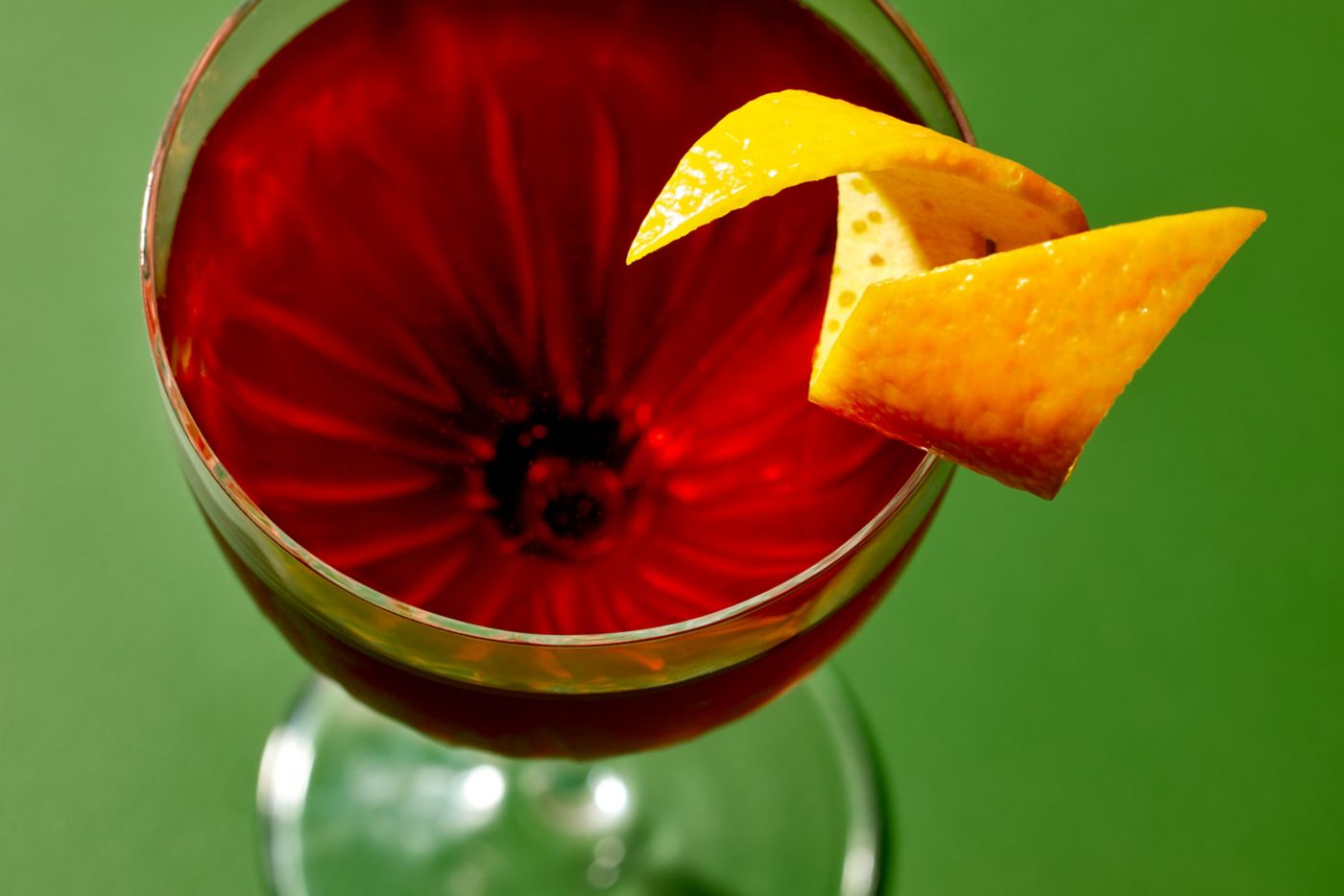 A Hanky Panky cocktail with an orange twist