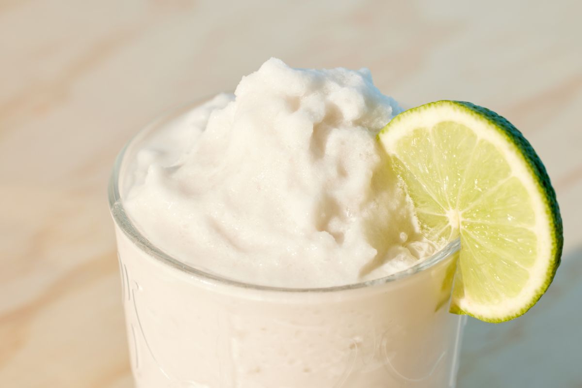 Up close on the Frozen Coconut Daiquiri