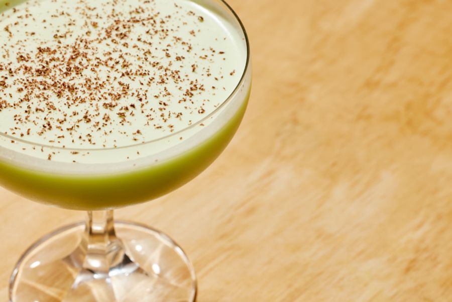 The Grasshopper cocktail is creamy, minty and great after dinner