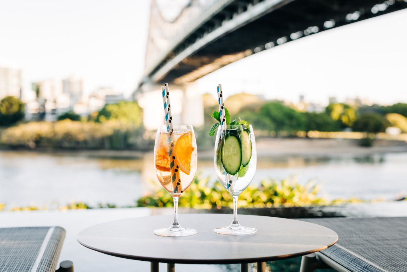 Spritzes by the river in Brisbane at Fiume