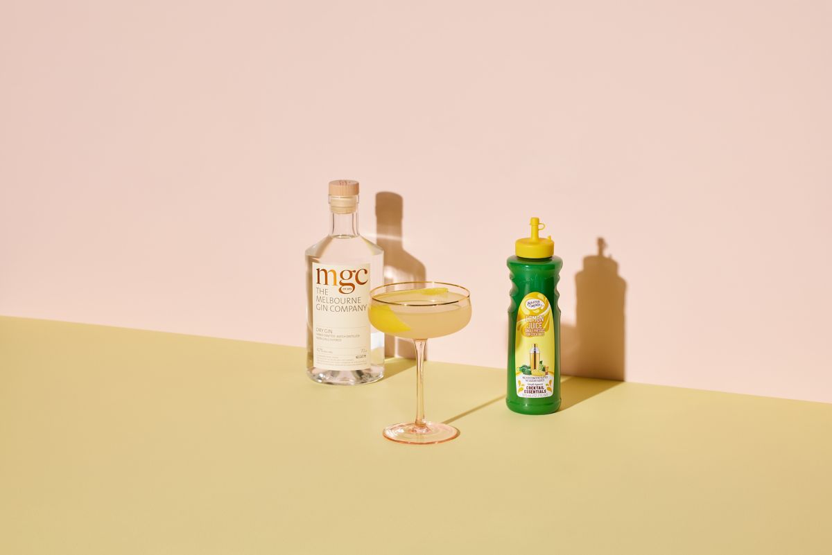 The Gin Sour cocktail with a few key ingredients