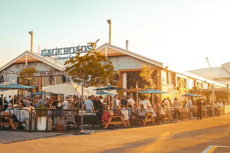 Sunset at Gage Roads brewery in Fremantle