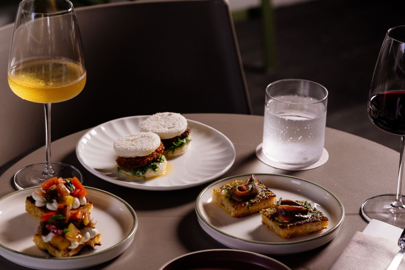Snacks and drinks served at Bar Rocco in Brisbane