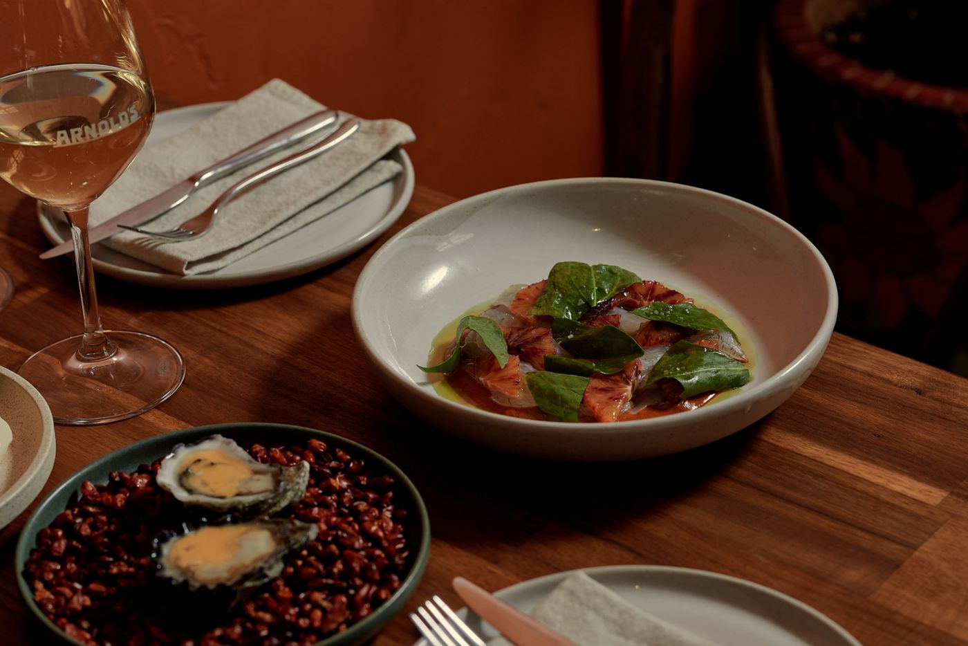 Dishes and drinks served at Arnold’s in Kensington, Melbourne