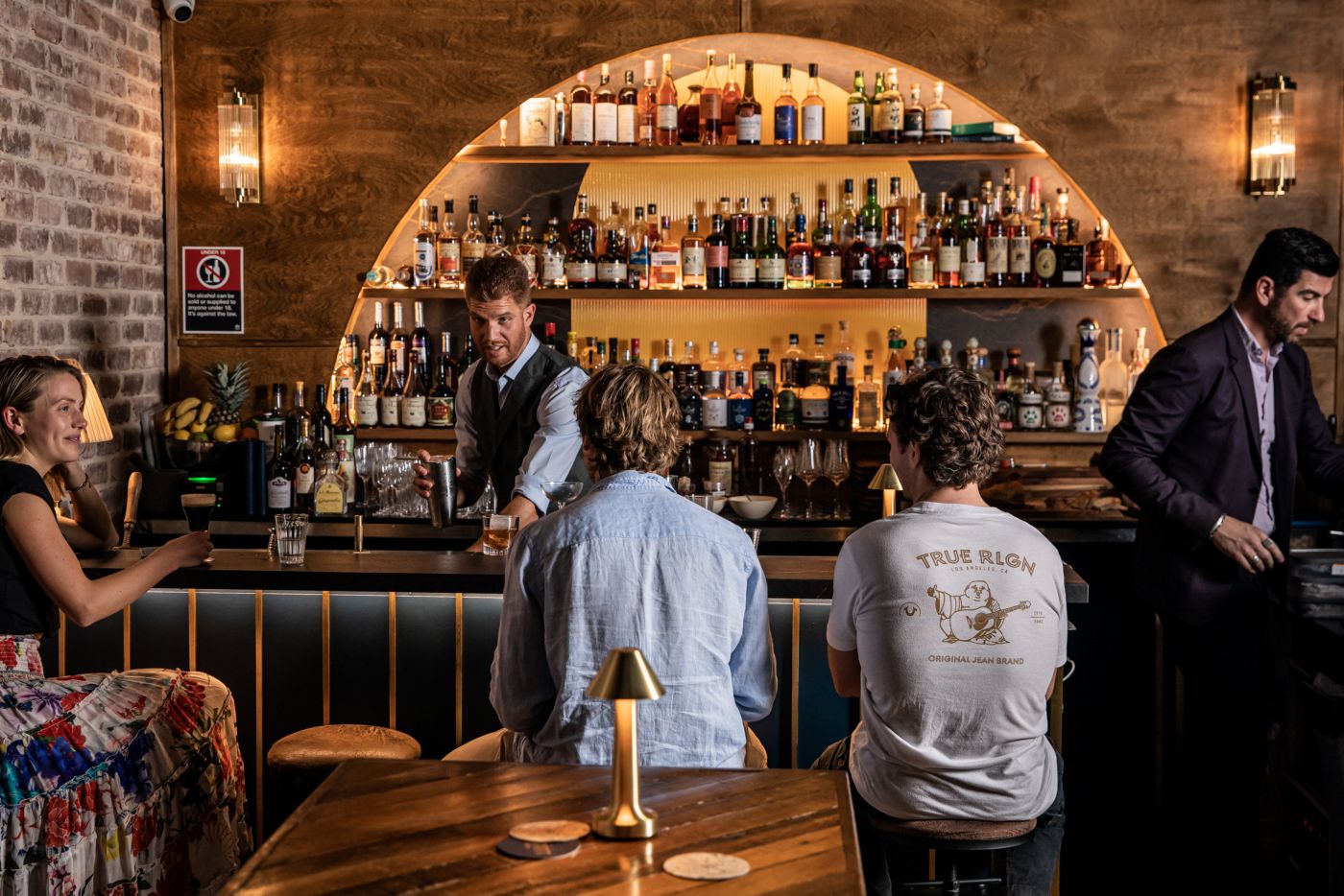 Serving drinks at Bar 1880 in Sydney